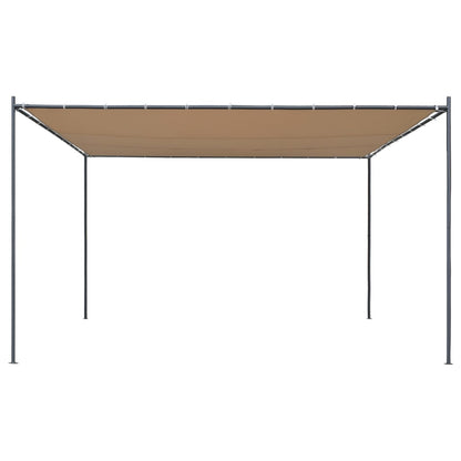 Gazebo with Flat Roof 4x4x2,4 m Beige