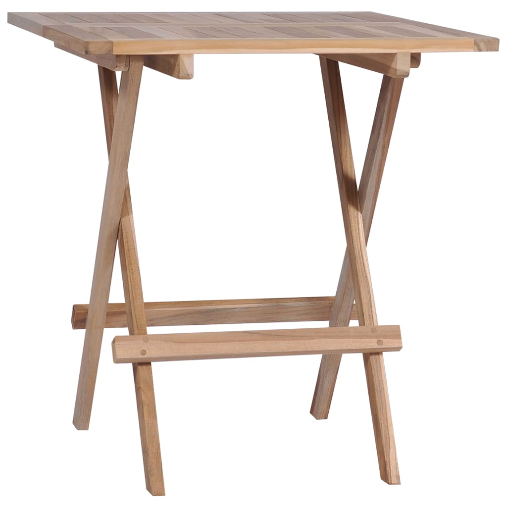 Folding Bistro Table 60x60x65 cm Solid Teak Wood