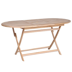 Folding Garden Table 160x80x75 cm Solid Teak Wood