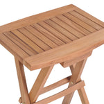 3 Piece Folding Bar Set Solid Teak Wood