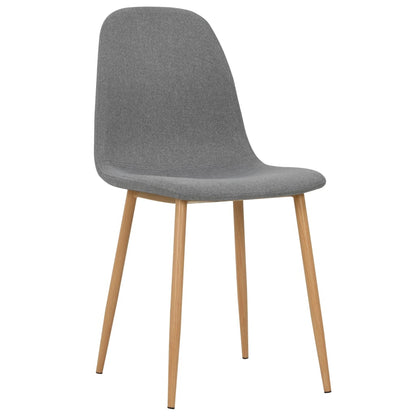 Dining Chairs 2 pcs Light Grey Fabric - 45×55×85cm