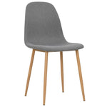 Dining Chairs 2 pcs Light Grey Fabric