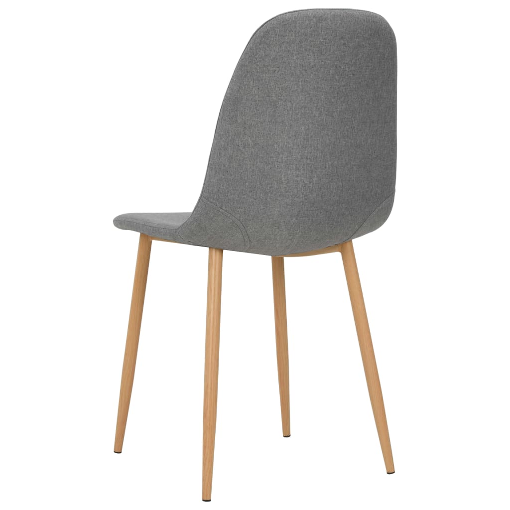 Dining Chairs 2 pcs Light Grey Fabric - 45×55×85cm