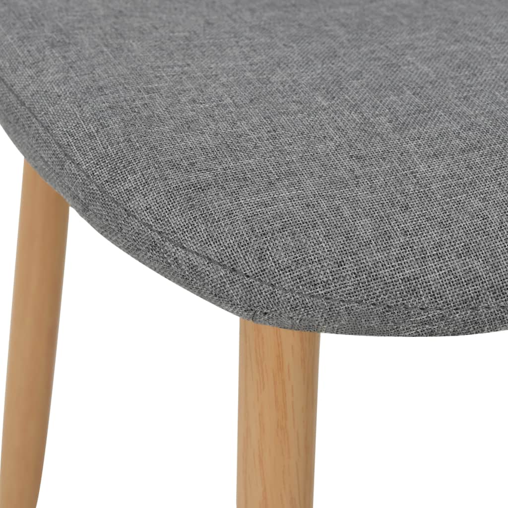 Dining Chairs 2 pcs Light Grey Fabric - 45×55×85cm