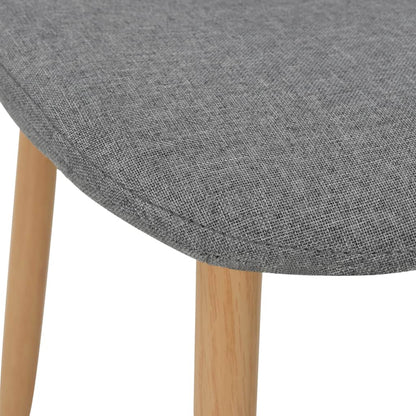 Dining Chairs 2 pcs Light Grey Fabric - 45×55×85cm