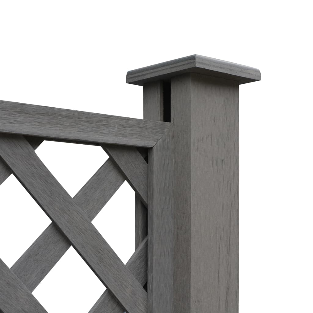 Replacement Fence Boards WPC 7 pcs 170 cm Grey