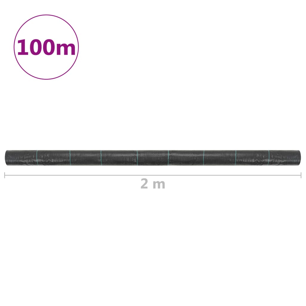 Weed & Root Control Mat PP 2x100 m Black