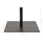 Parasol Base Black Steel Square 17 kg