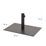 Parasol Base Black Steel 15 kg