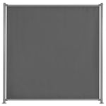 Fence Panel with 2 Posts Fabric Anthracite
