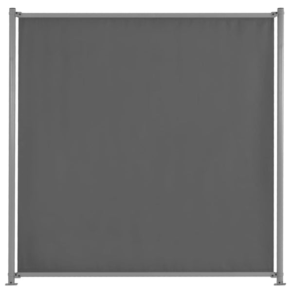  Fence Panel with 2 Posts Fabric Anthracite