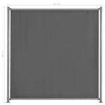 Fence Panel with 2 Posts Fabric Anthracite