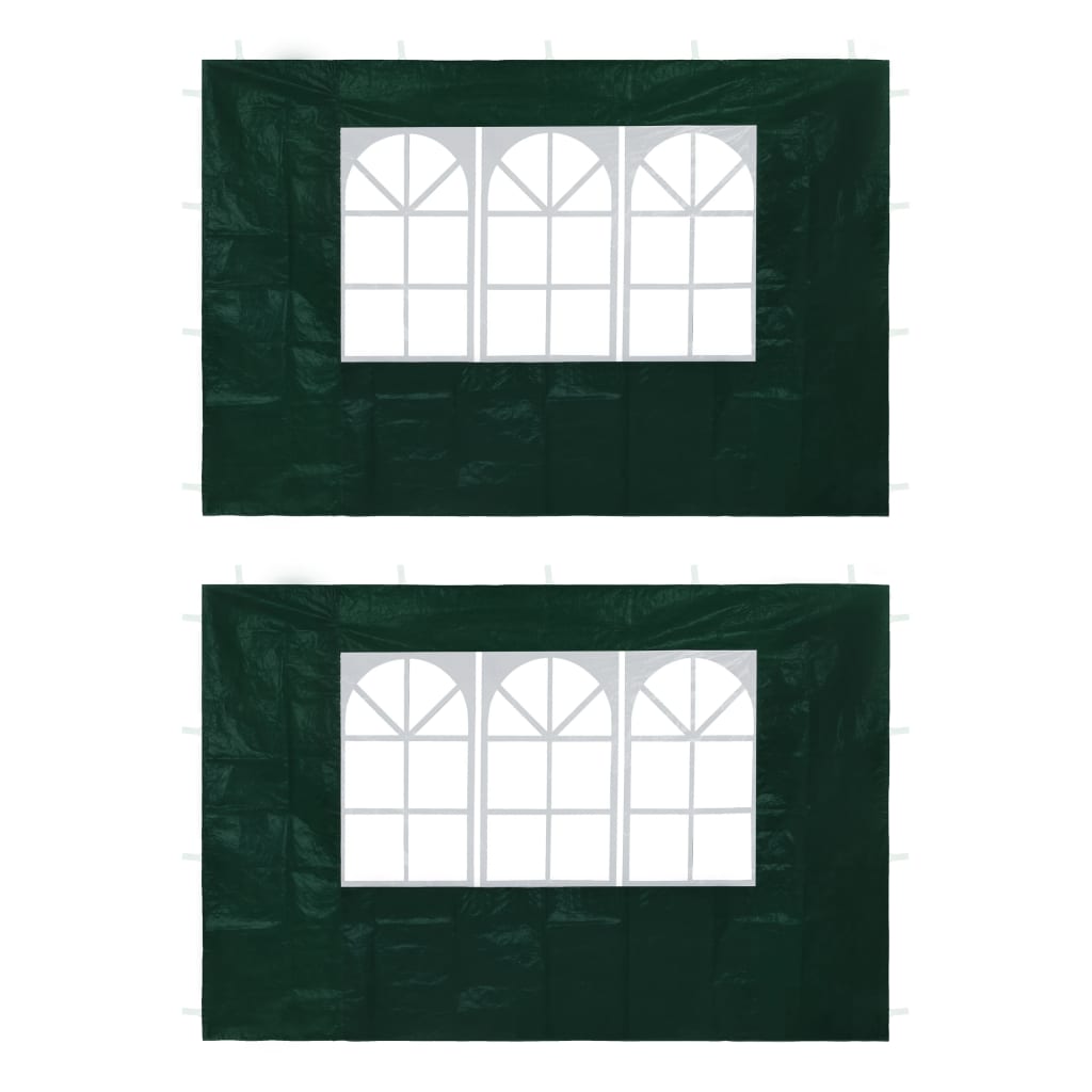 Party Tent Sidewalls 2 pcs with Window Green