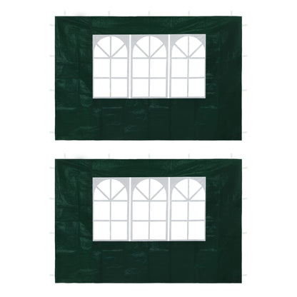 Party Tent Sidewalls 2 pcs with Window Green