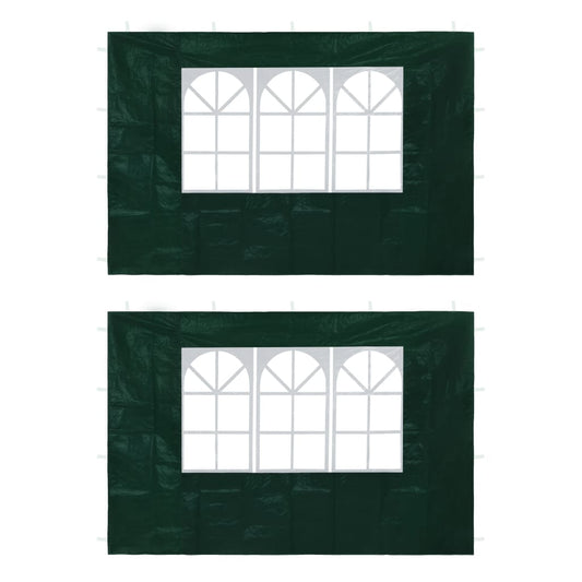 Party Tent Sidewalls 2 pcs with Window Green