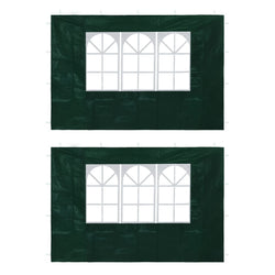Party Tent Sidewalls 2 pcs with Window Green