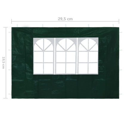 Party Tent Sidewalls 2 pcs with Window Green