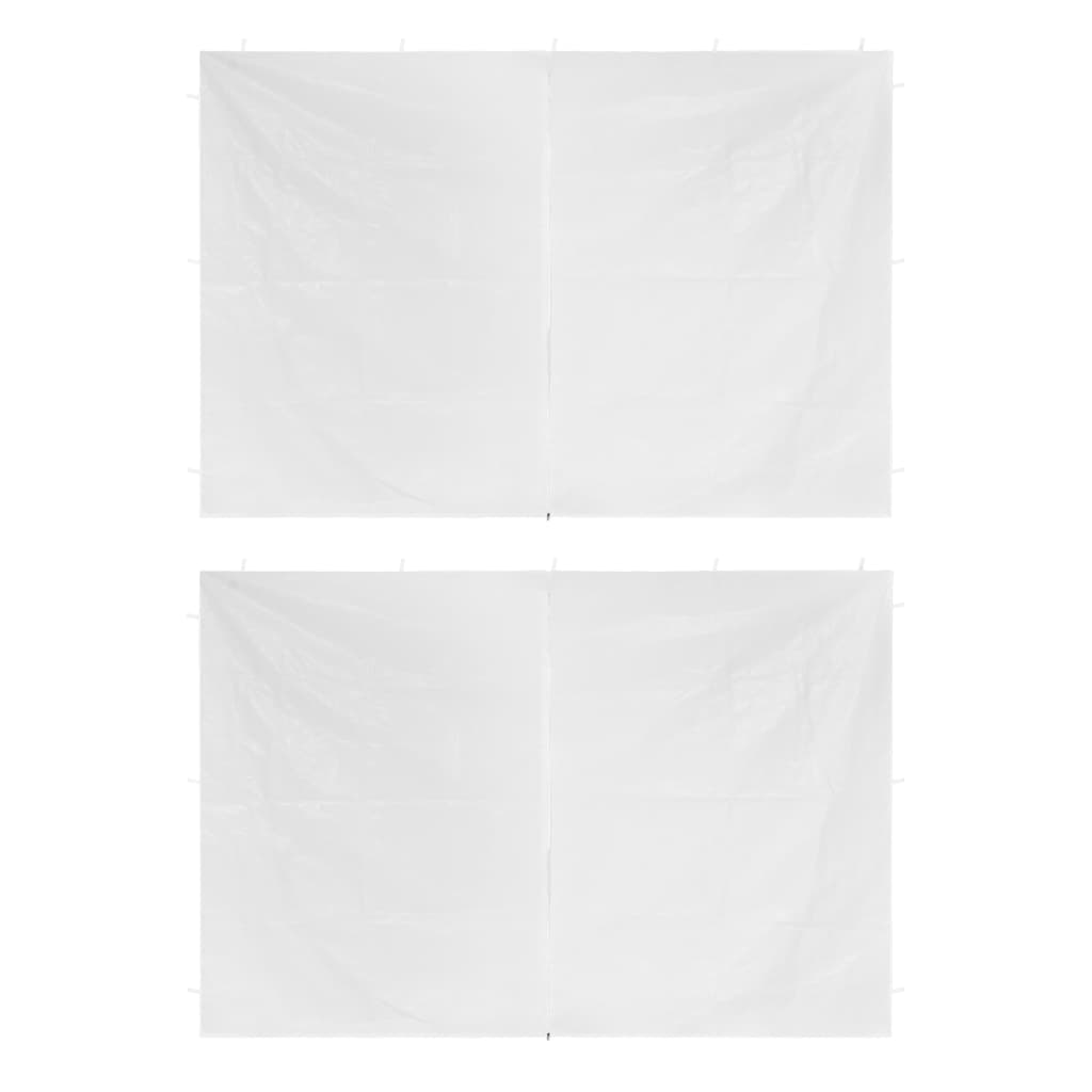 Party Tent Doors 2 pcs with Zipper White