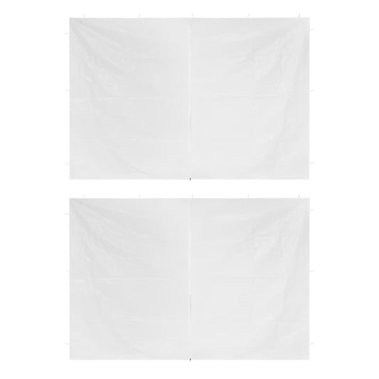 Party Tent Doors 2 pcs with Zipper White