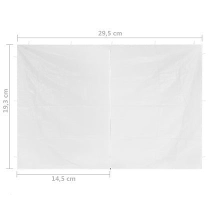 Party Tent Doors 2 pcs with Zipper White