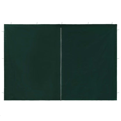 Party Tent Doors 2 pcs with Zipper Green