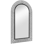 Garden Wall Mirror Arched Black