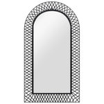 Garden Wall Mirror Arched Black