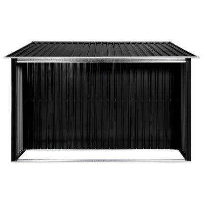 Garden Shed with Sliding Doors Anthracite 329.5x259x178 cm Steel