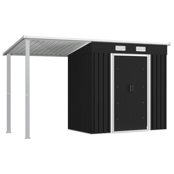  Garden Shed with Extended Roof Steel-Anthracite
