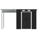 Garden Shed with Extended Roof Steel-Anthracite