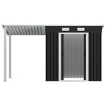 Garden Shed with Extended Roof Steel-Anthracite