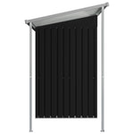 Garden Shed with Extended Roof Steel-Anthracite