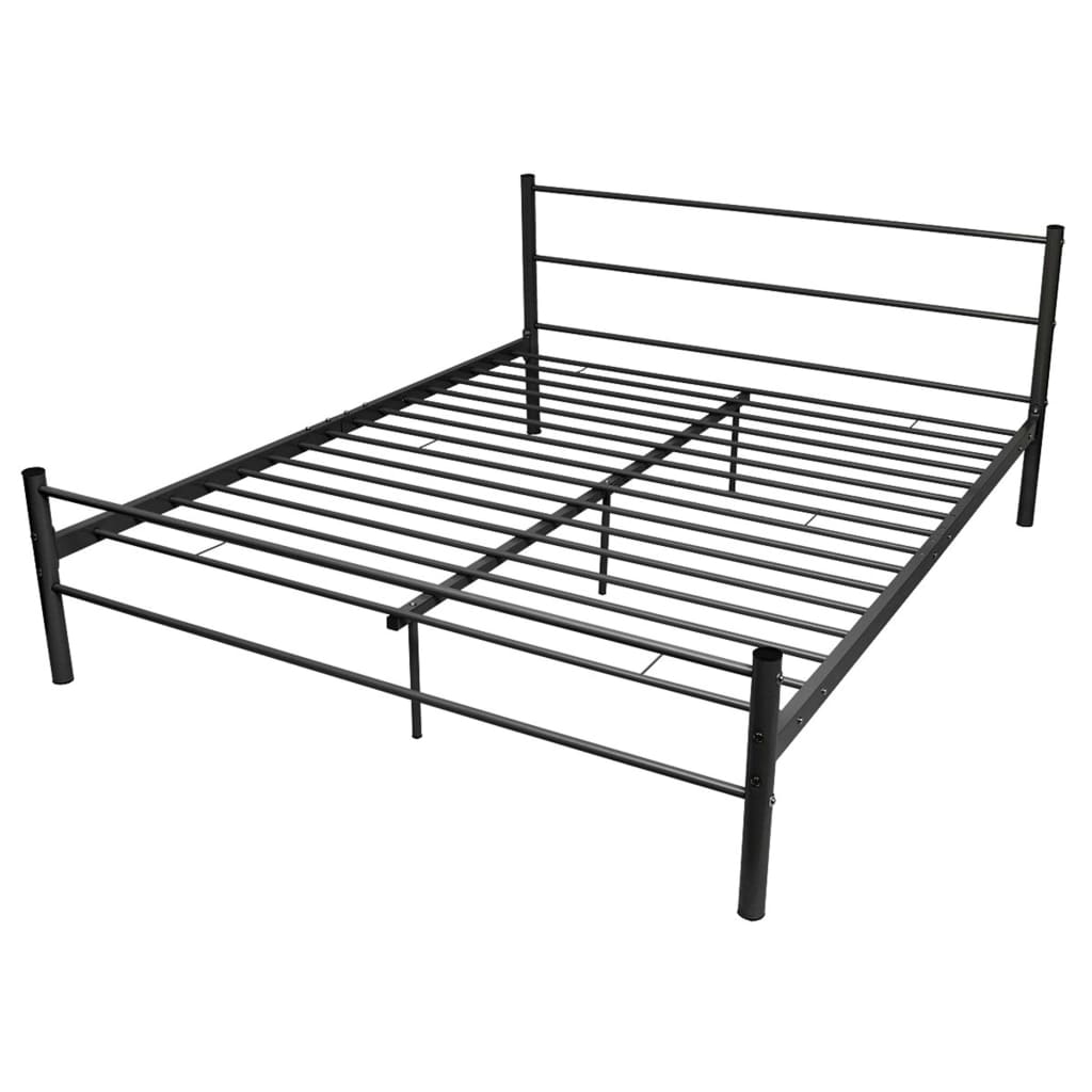 Bed Frame Black Metal Queen Size