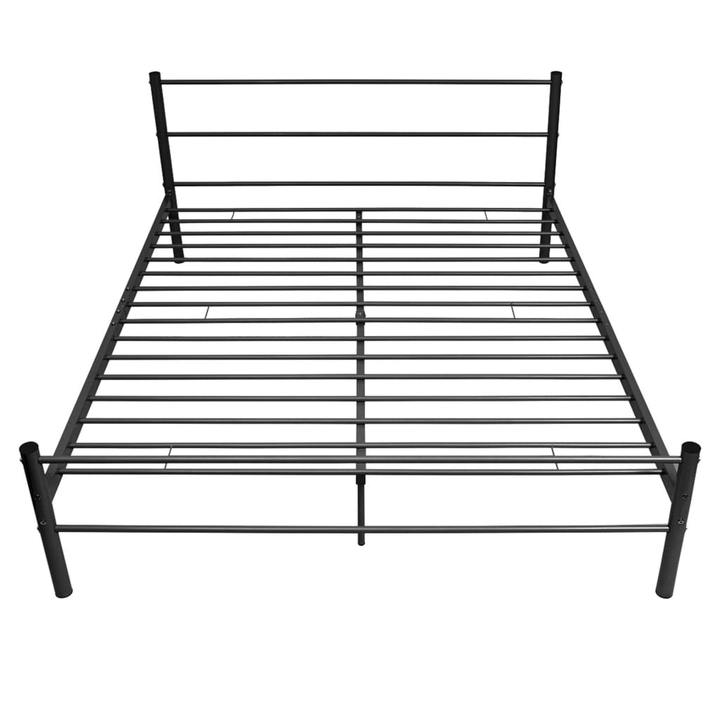 Bed Frame Black Metal Queen Size