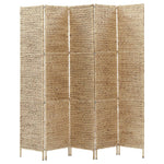5-Panel Room Divider Water Hyacinth