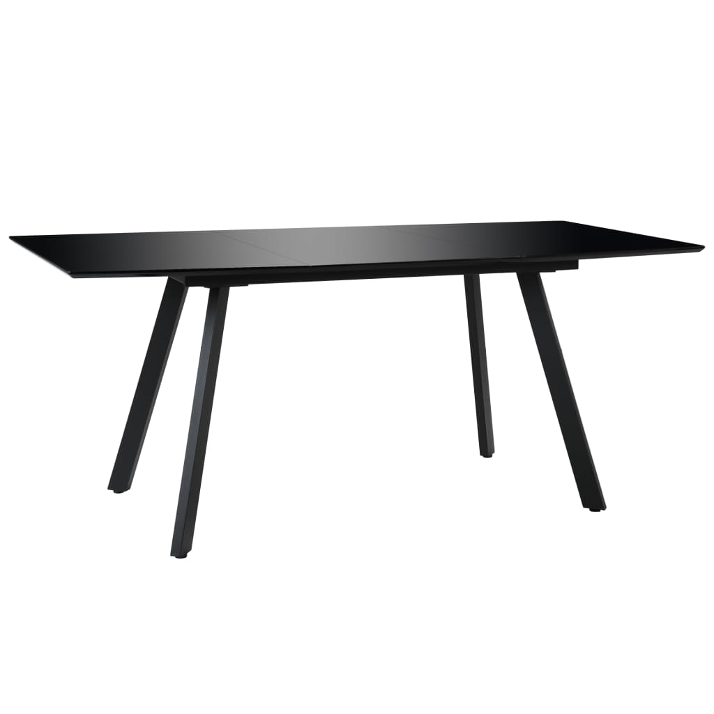Dining Table High Gloss Black 180x90x76 cm MDF