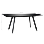 Dining Table High Gloss Black MDF