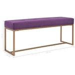 Bench 120 cm Purple Velvet