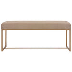 Bench 120 cm Beige Velvet