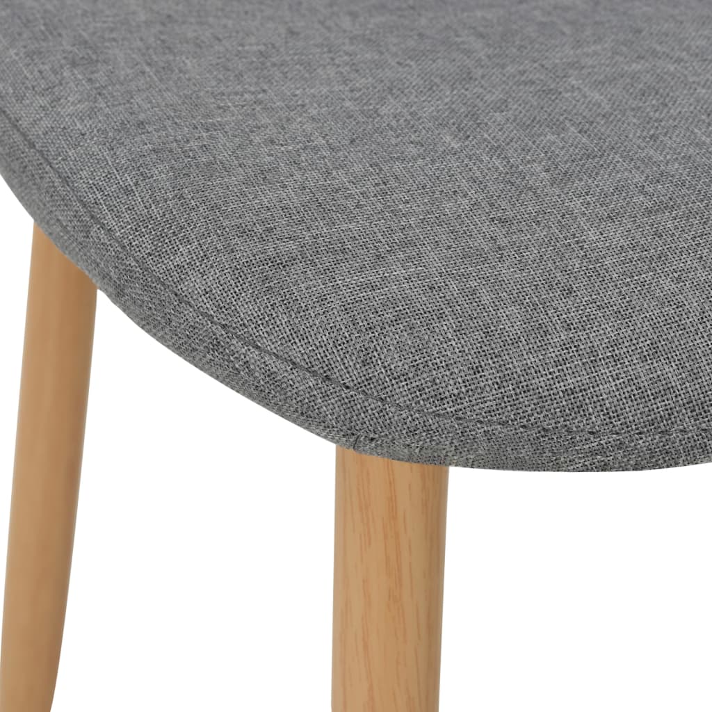 Dining Chairs 6 pcs Light Grey Fabric - 45×55×85cm