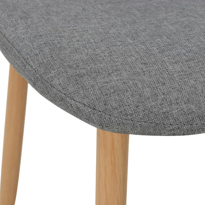 Dining Chairs 6 pcs Light Grey Fabric - 45×55×85cm
