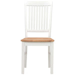 Dining Chairs 2 pcs White Solid Oak Wood