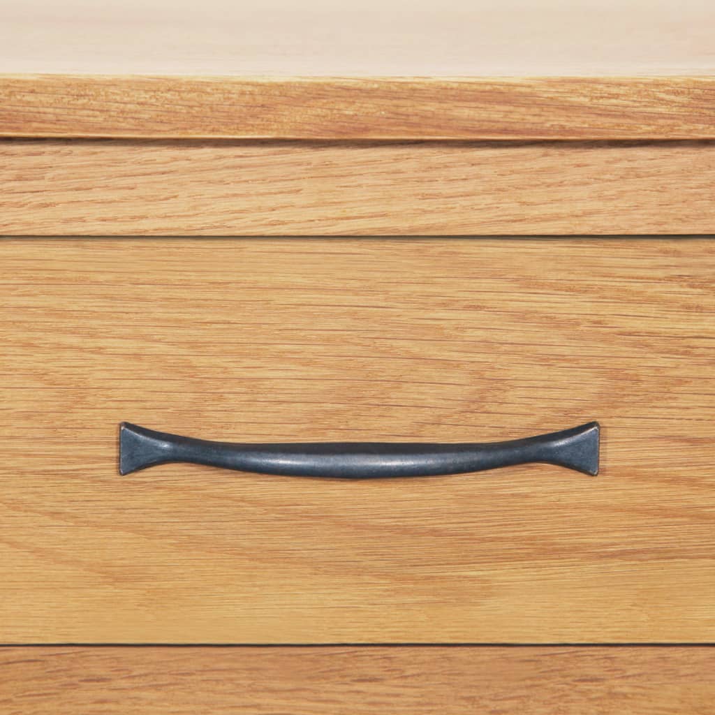 Sideboard 88x53x43 cm Solid Oak Wood and Water Hyacinth