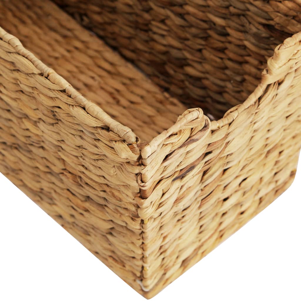 Sideboard 88x53x43 cm Solid Oak Wood and Water Hyacinth
