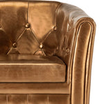 Tub Chair faux Leather Brown