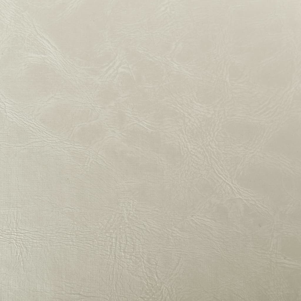 Tub Chair with Footstool White Faux Leather