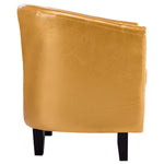 Tub Chair Gold faux Leather