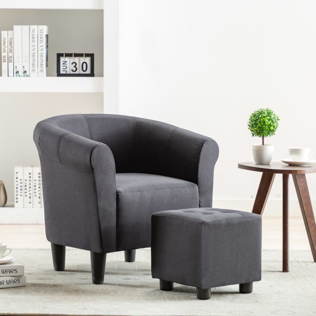 Armchair Black Fabric