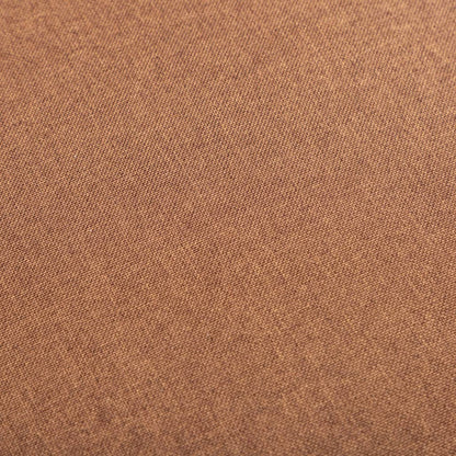 2 Piece Armchair and Stool Set Brown Fabric