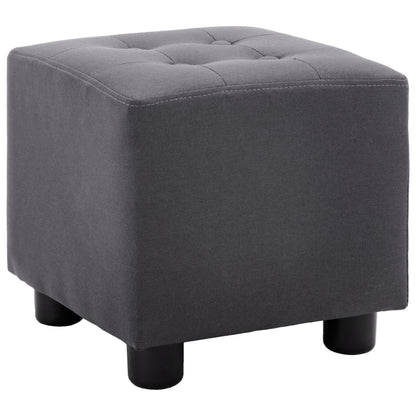 2 Piece Armchair and Stool Set Black Fabric